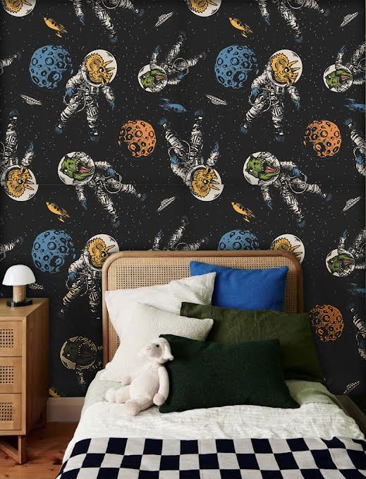 Papel Mural Dinos astronautas