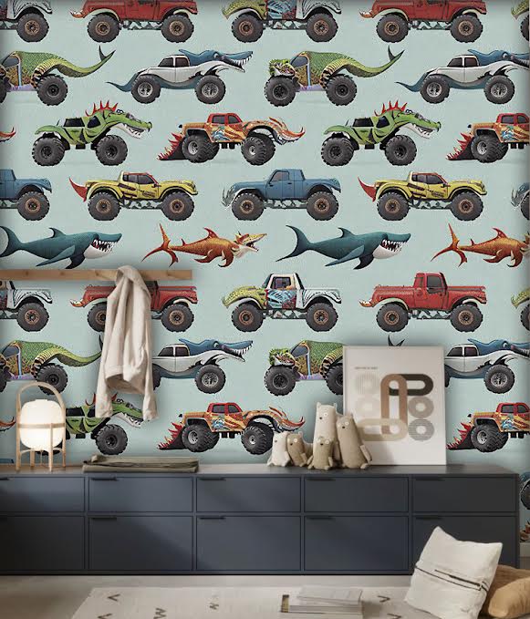 Papel Mural Monsters trucks