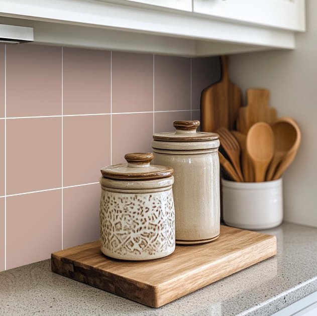 Stickers mini azulejos Blush Pink