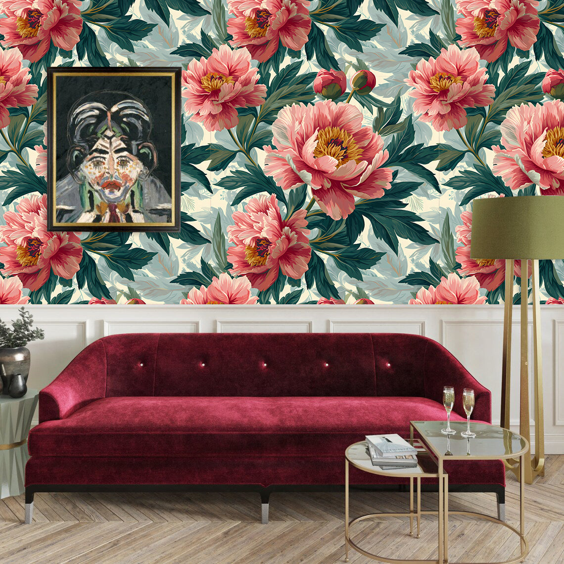 Papel Adhesivo Peonías (Decovinil)