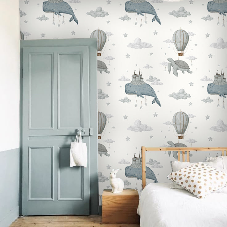 Papel Mural Ballenas y tortugas
