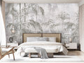 Papel Mural Tropical Gris 2