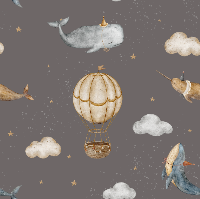 Papel Adhesivo Ballenas y globos (Decovinil)