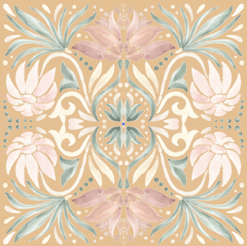 Azulejo Adhesivo Floral Sandy Taupe Tile