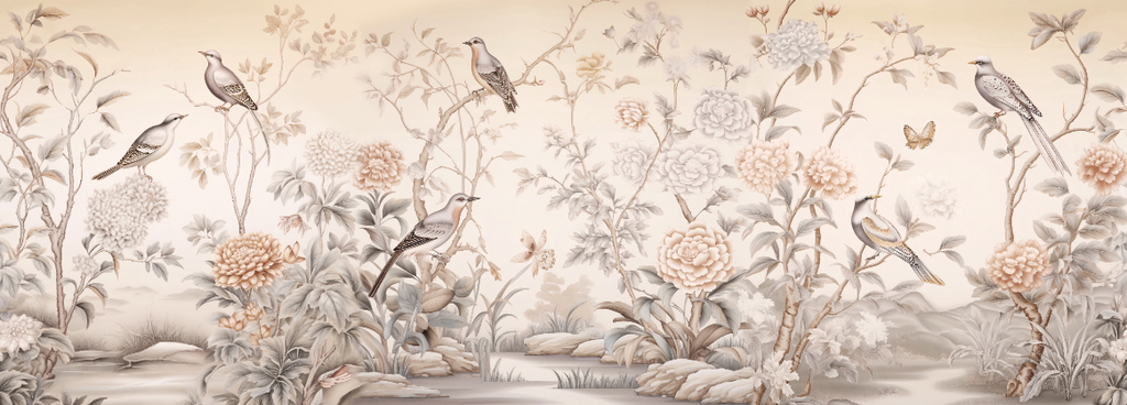 Papel Mural Chinoiserie Beige