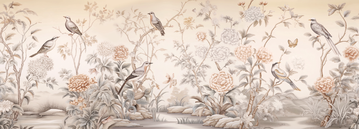 Papel Mural Chinoiserie Beige