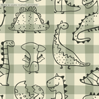 Papel Adhesivo Dinos Vichy verde (Decovinil)