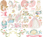 Set de estampados textil "María Antonieta".