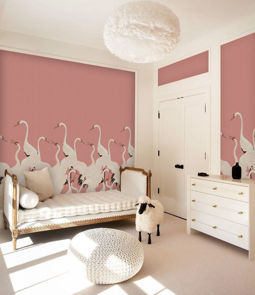 Papel Mural Grullas