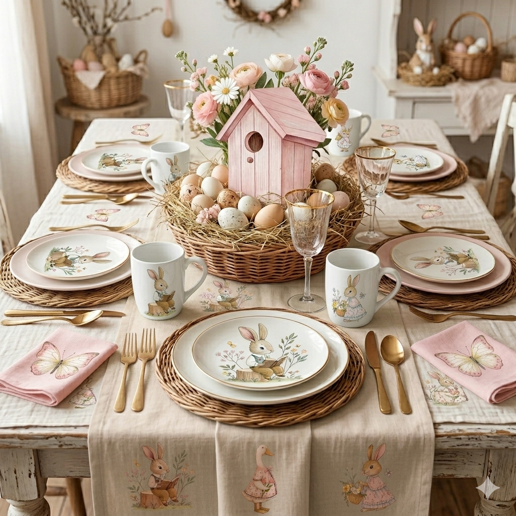 Set de estampados textil "Granja celeste".