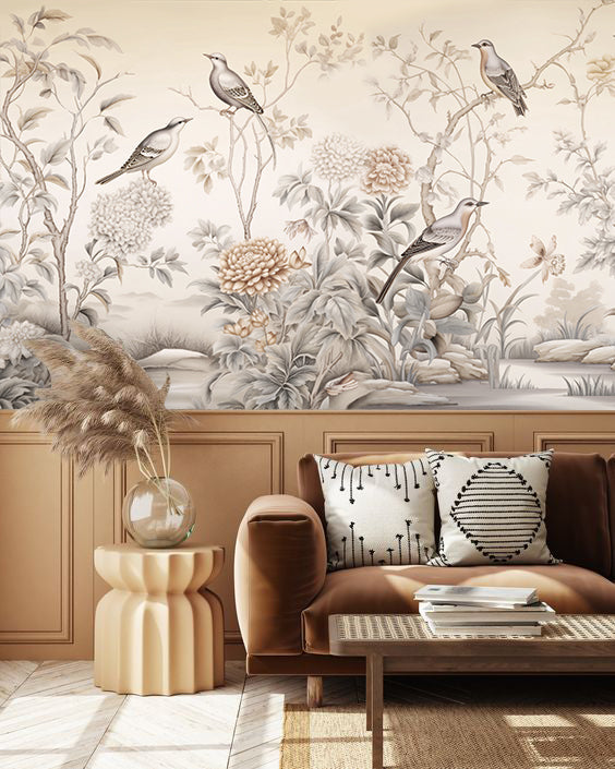 Papel Mural Chinoiserie Beige
