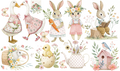 Set de estampados objetos "Granja rosa".