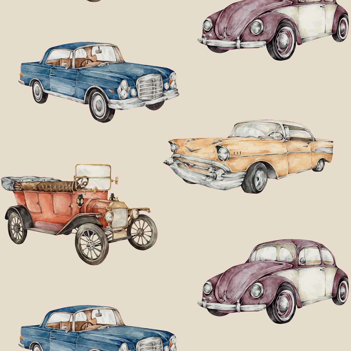 Papel Adhesivo Autos Vintage (Decovinil)