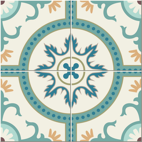 Azulejo Adhesivo Caprice flower