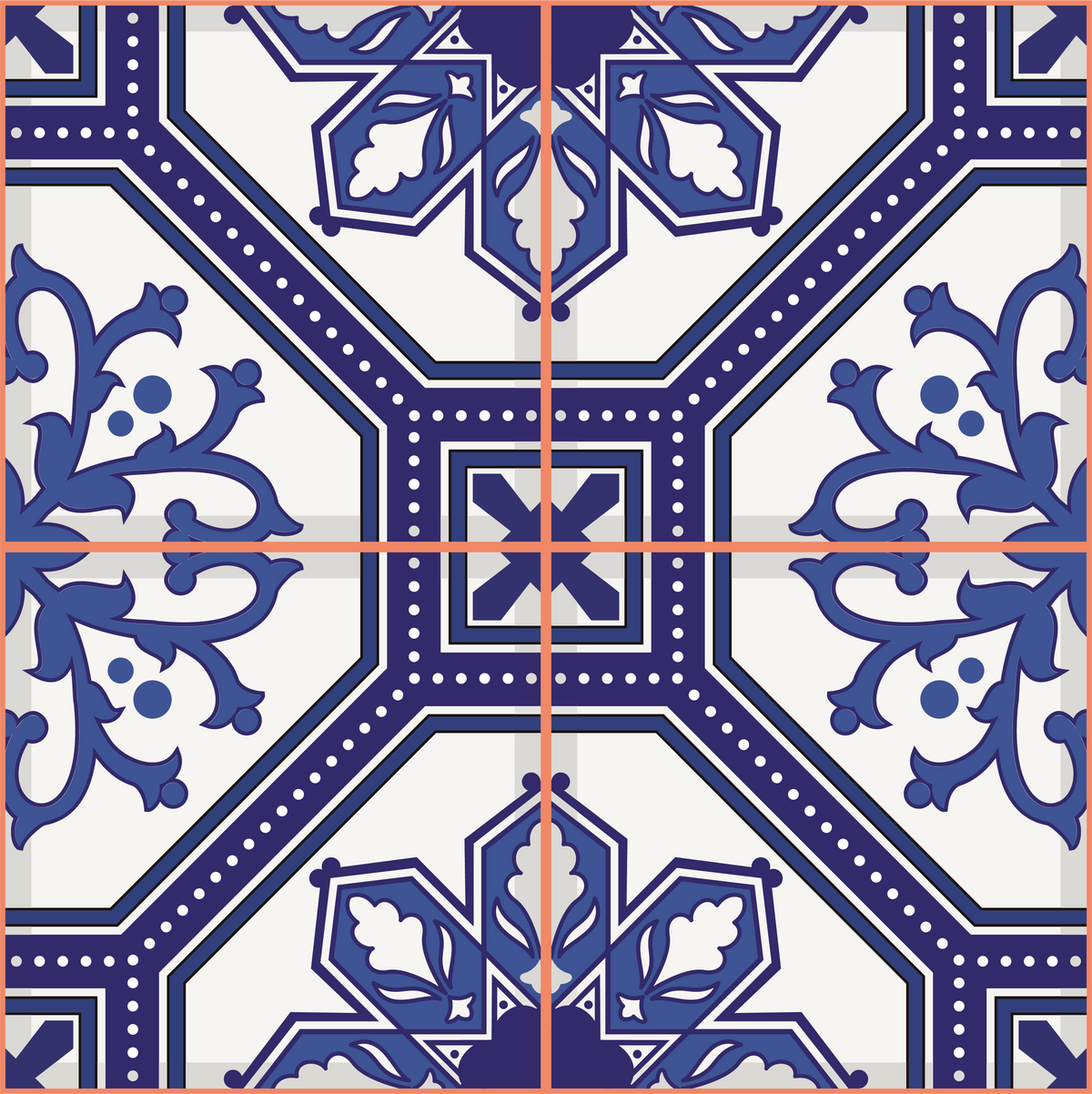 Azulejo Adhesivo Heraldry dark