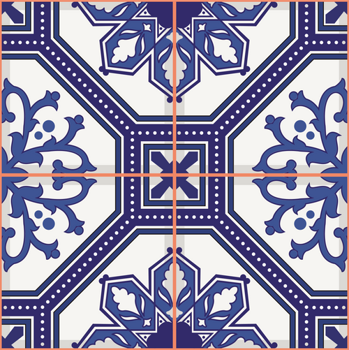 Azulejo Adhesivo Heraldry dark