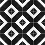 Azulejo Adhesivo Deco black and white