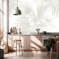 Papel Mural Beige Leaves