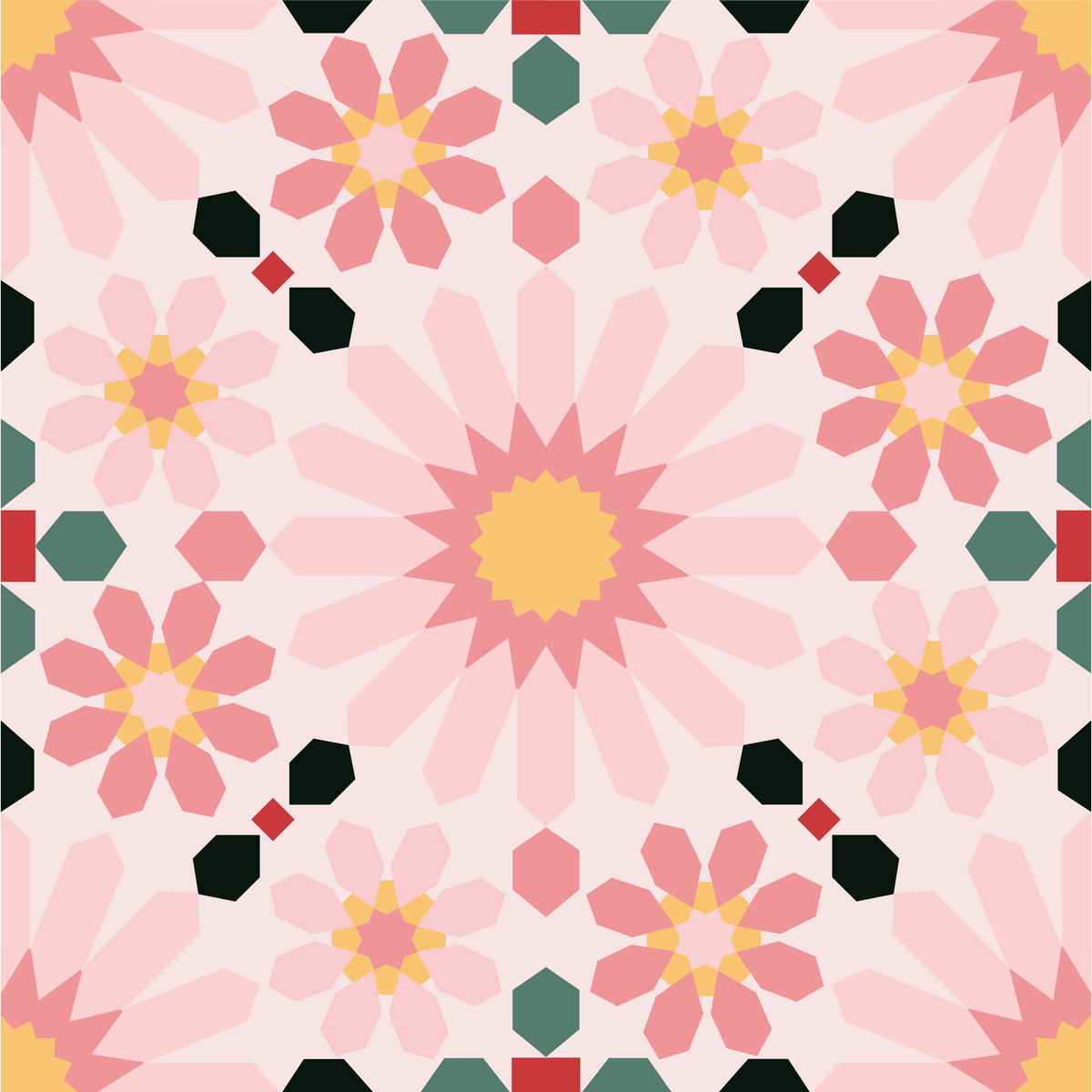 Azulejo Adhesivo Moroccan mix hex