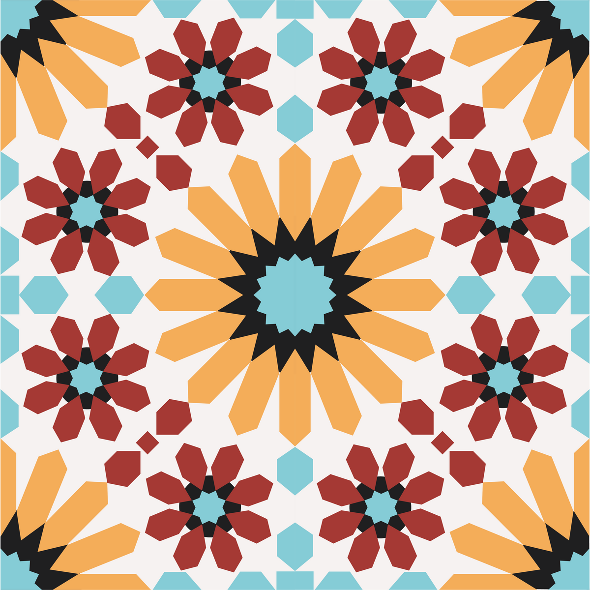 Azulejo Adhesivo Moroccan mix hex